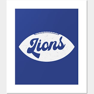 Retro Lions Football Posters and Art